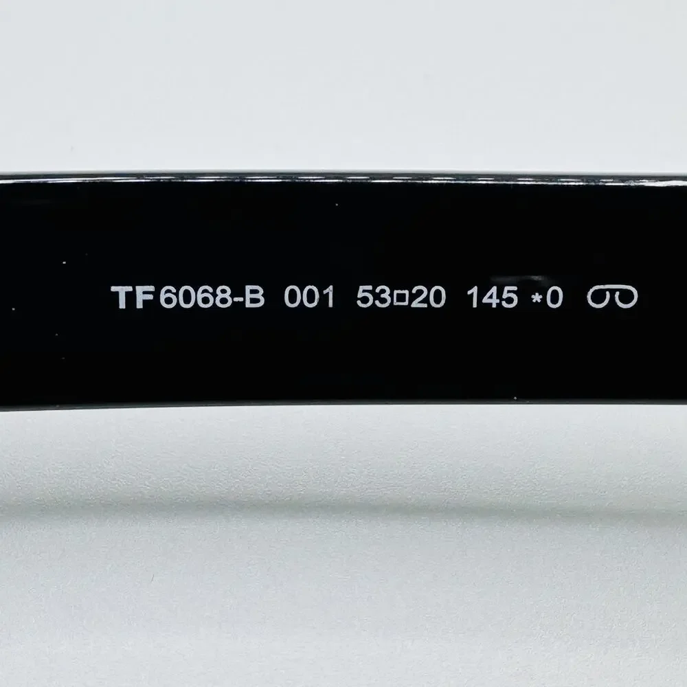 Tom Ford Eyeglasses Frame TF6068-B 001 Black Blue Light Block Clip-On 53-20-145